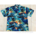 Polyester printing seaside hawaii shirt